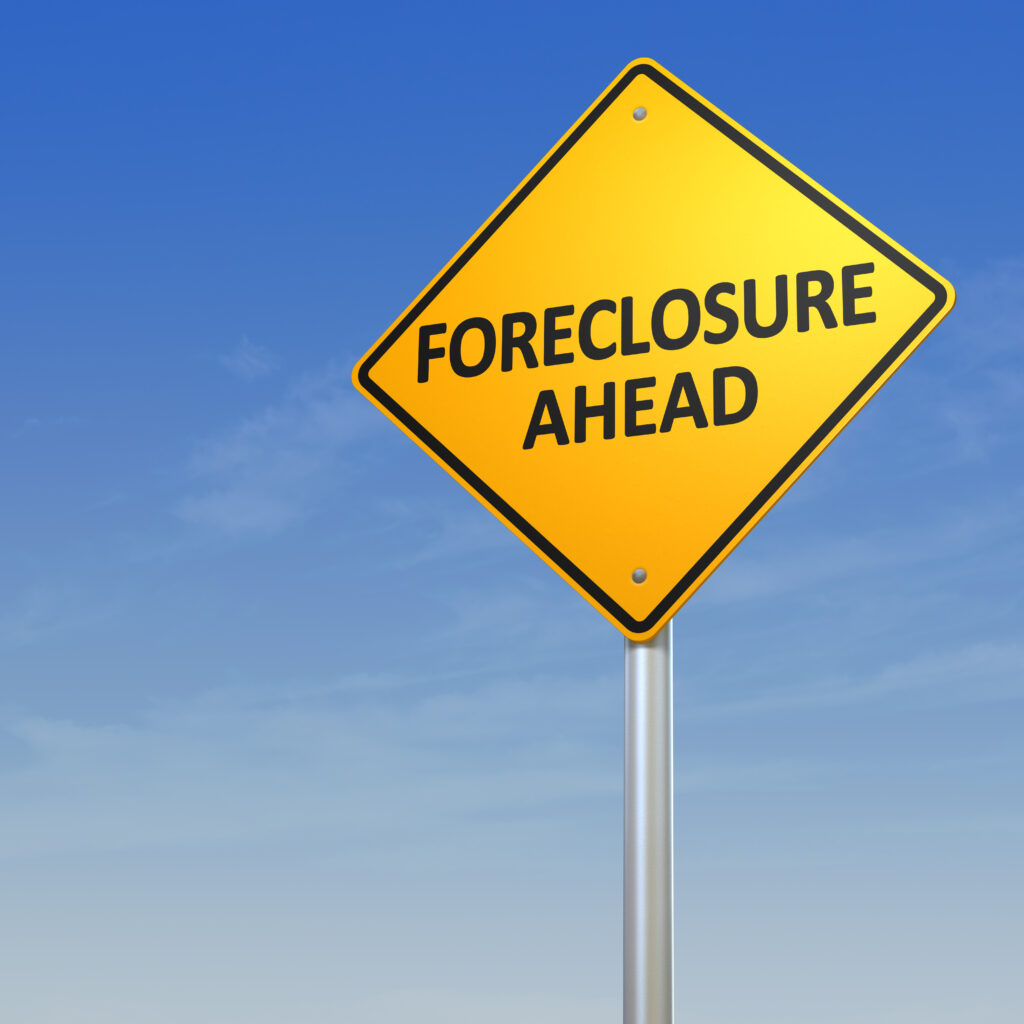 Foreclosure Ahead Warning Sign