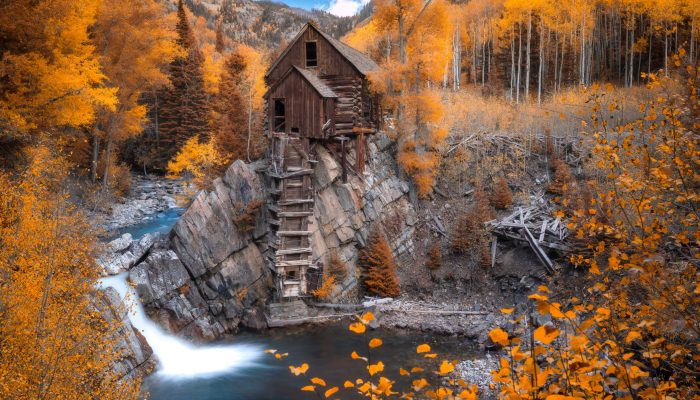 Crystal Mill in Colorado during fal season